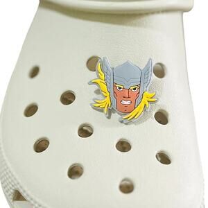 Croc Jibbitz | Thor Marvel Avengers Face Shoe Charm | Comic Book Style